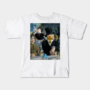 At the Cafe by Edouard Manet Kids T-Shirt